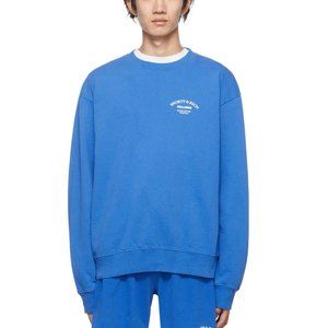 NEW SPORTY & RICH WELLNESS STUDIO GYM COBALT BLUE SWEATSHIRT SZ XS S M L